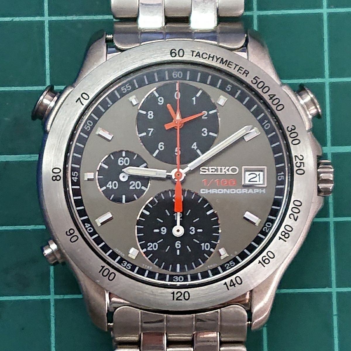 1000円 スタ－ト SEIKO ☆セイコースピードマスター☆美品 クロノ 