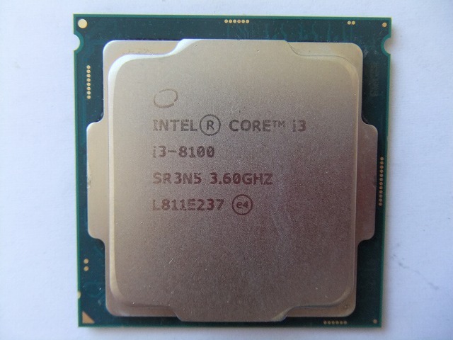 NB_CPU6424 Intel Core i3 8100 SR3N5 3.6GHz 完動品 | PS2023 