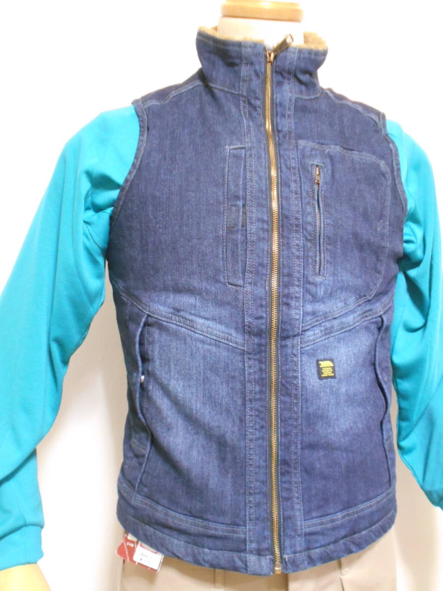 ★寅壱★デニム防寒ベスト★裏ボアウオーム感レイヤードのオシャレ感覚ビンテージデニム★Ｍ～、　紺　3802品番、激安限定★￥４，９８0～_2