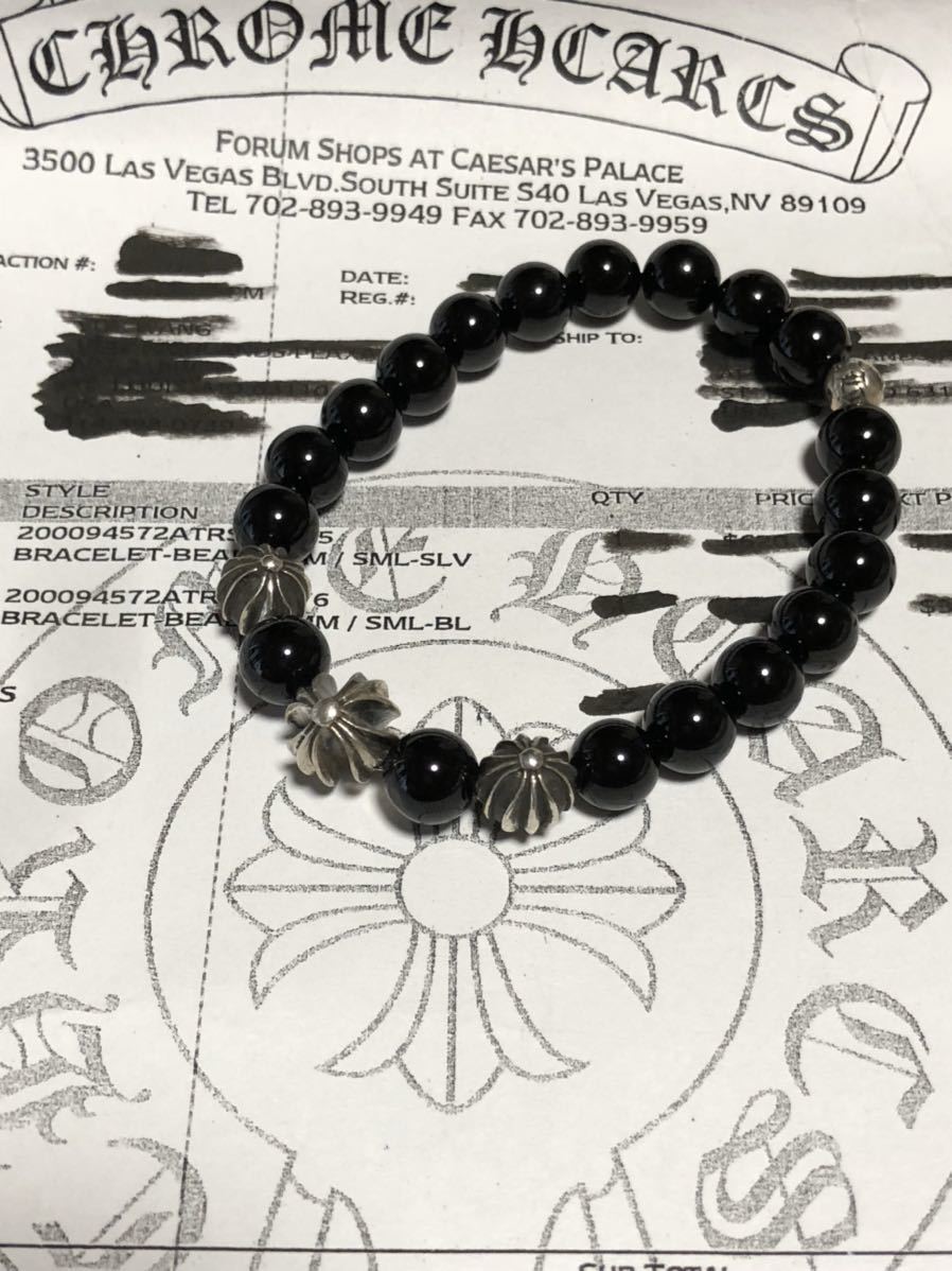 新作，低価 クロムハーツ ビーズブレスレット ブラック(ブレスレット)｜売買されたオークション情報、yahooの商品情報をアーカイブ公開 - オークファン ブレスレット
