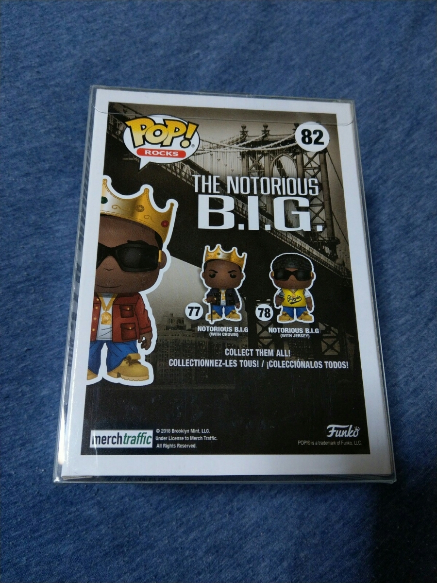 NY限定 Notorious B.I.G. with Crown (Red Jacket) NYCC funko Pop ファンコポップ プラスチックカバー込み