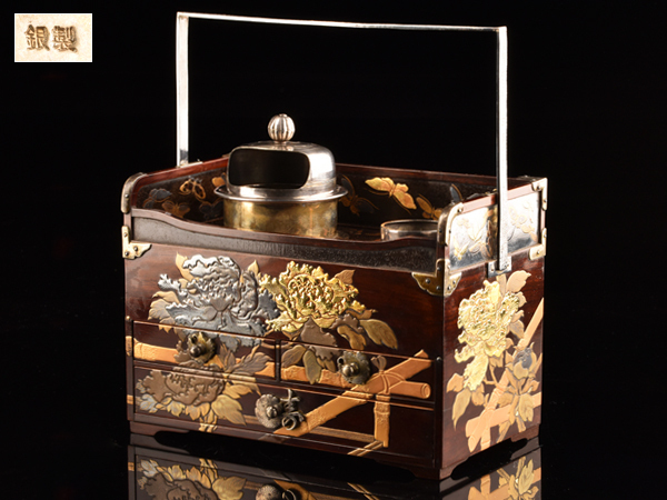 定番人気，安い 流 時代喫煙具 牡丹蒔絵銀細工煙草盆 共箱 CN418(漆芸)｜売買されたオークション情報、yahooの商品情報をアーカイブ公開 - オークファン その他