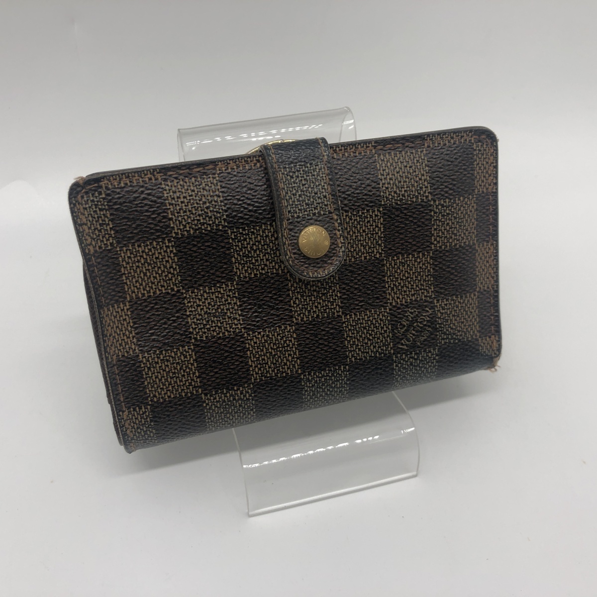 ルイ ヴィトン LOUIS VUITTON がま口 二つ折り財布 ダミエ ルイ