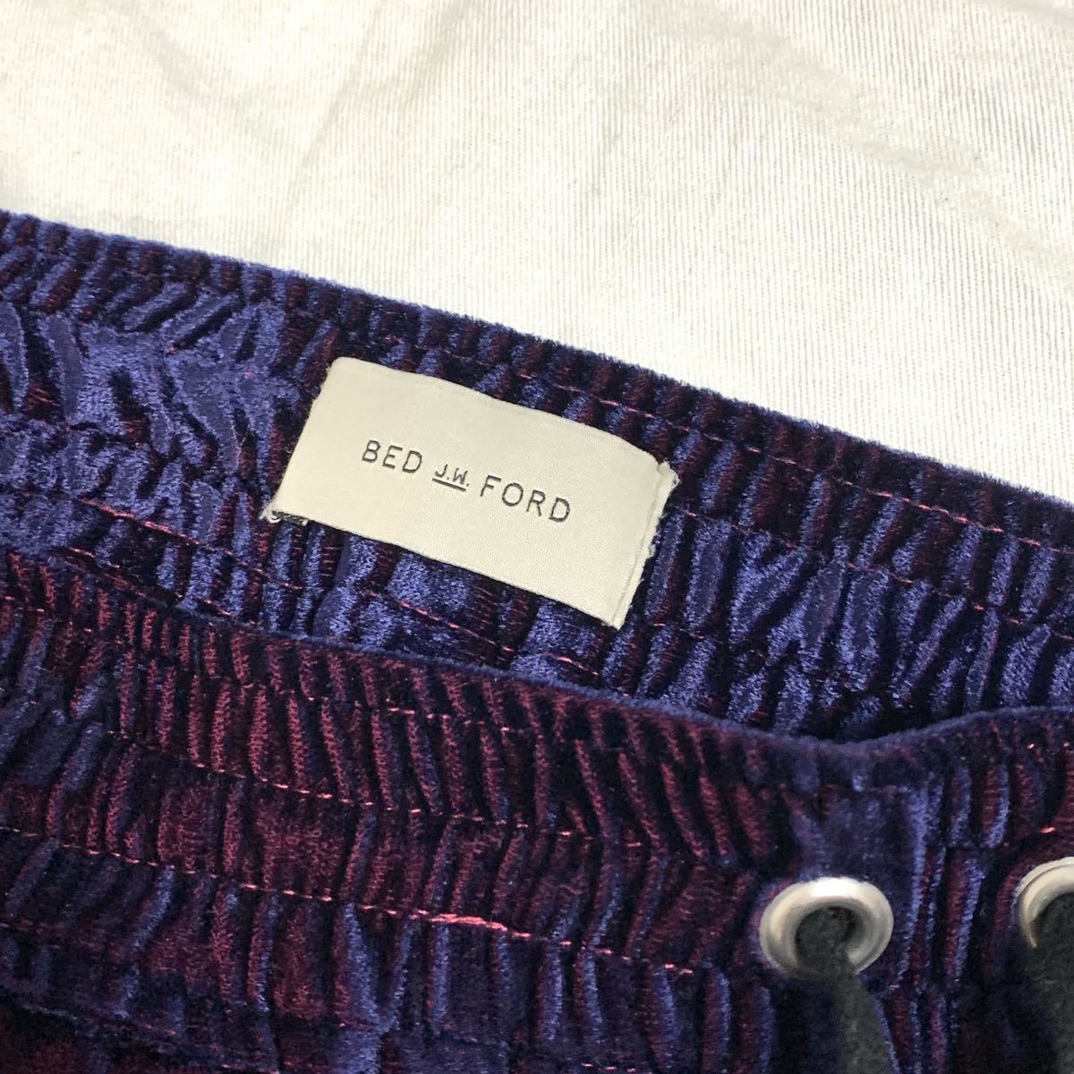美品 定価74800円 BED j.w.FORD 19AW-B-PT05 Velvet Deck trousers 