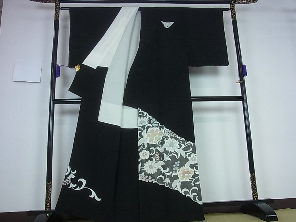 ベストストア受賞□花美人着物□極上 皇室献上作家 野村静枝 佐賀錦 黒 