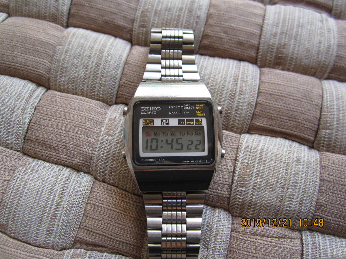 A129-5000 Seiko SEIKO 0 Vintage - Digital Watch LCD Chronograph 