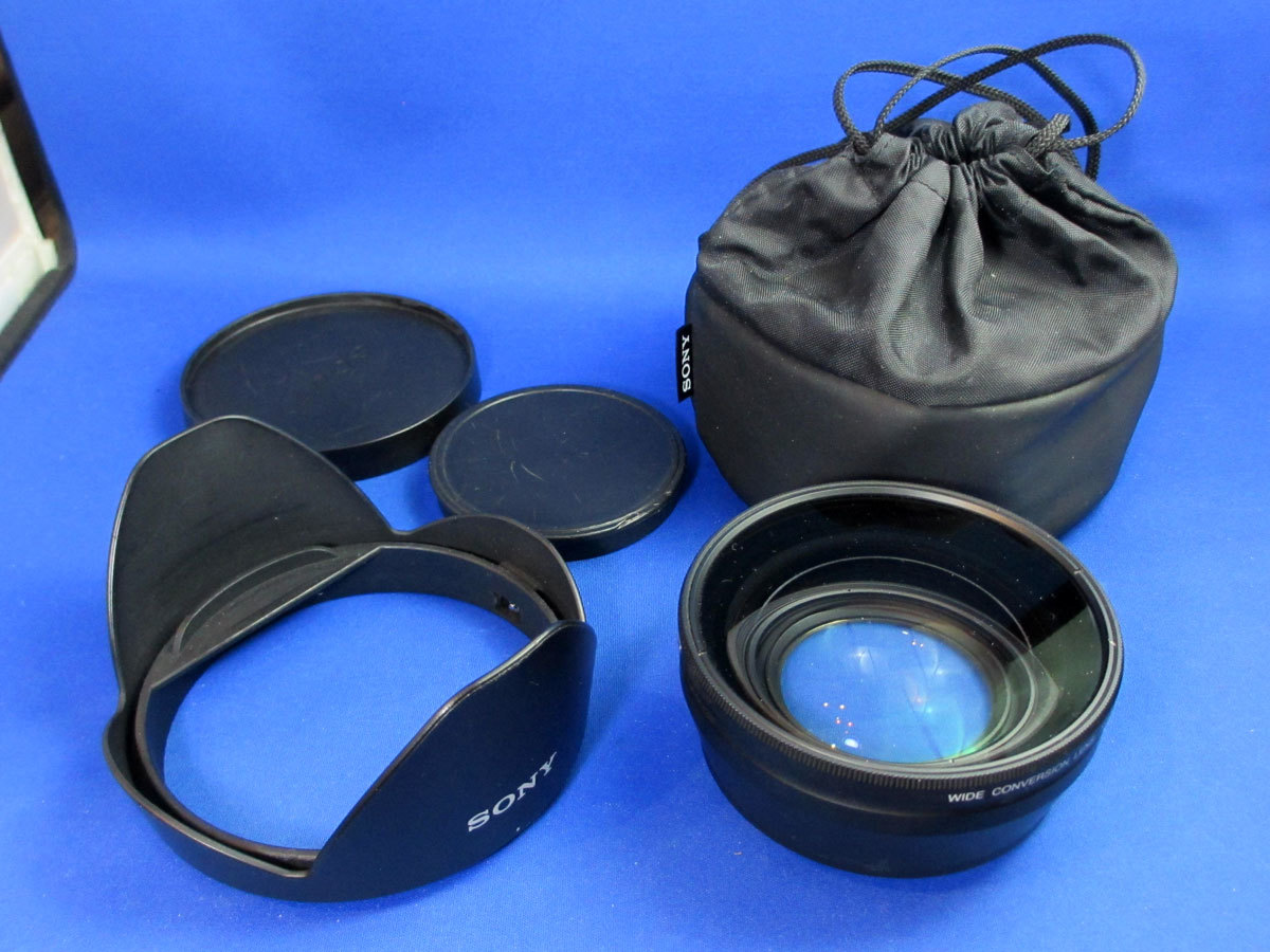 SONY ワイドコンバージョンレンズ VCL-HG0872 美品 花形フード