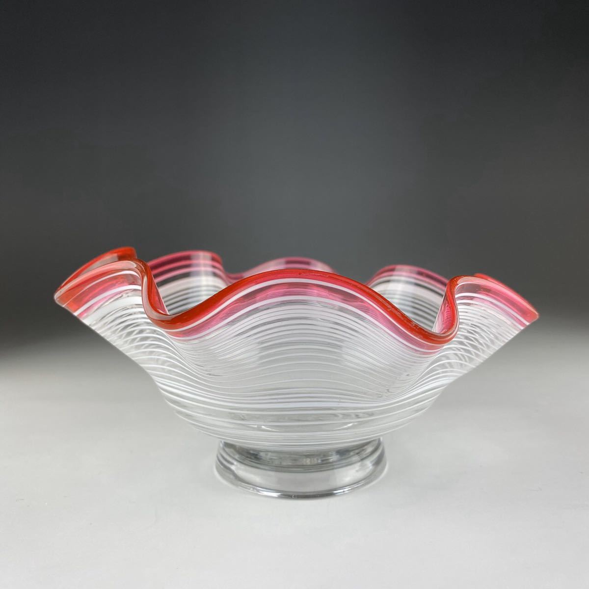 アンティークガラス 赤縁 氷コップ [B31391] アンティークガラス 赤縁 氷コップ [B31391] Yahoo!オークション