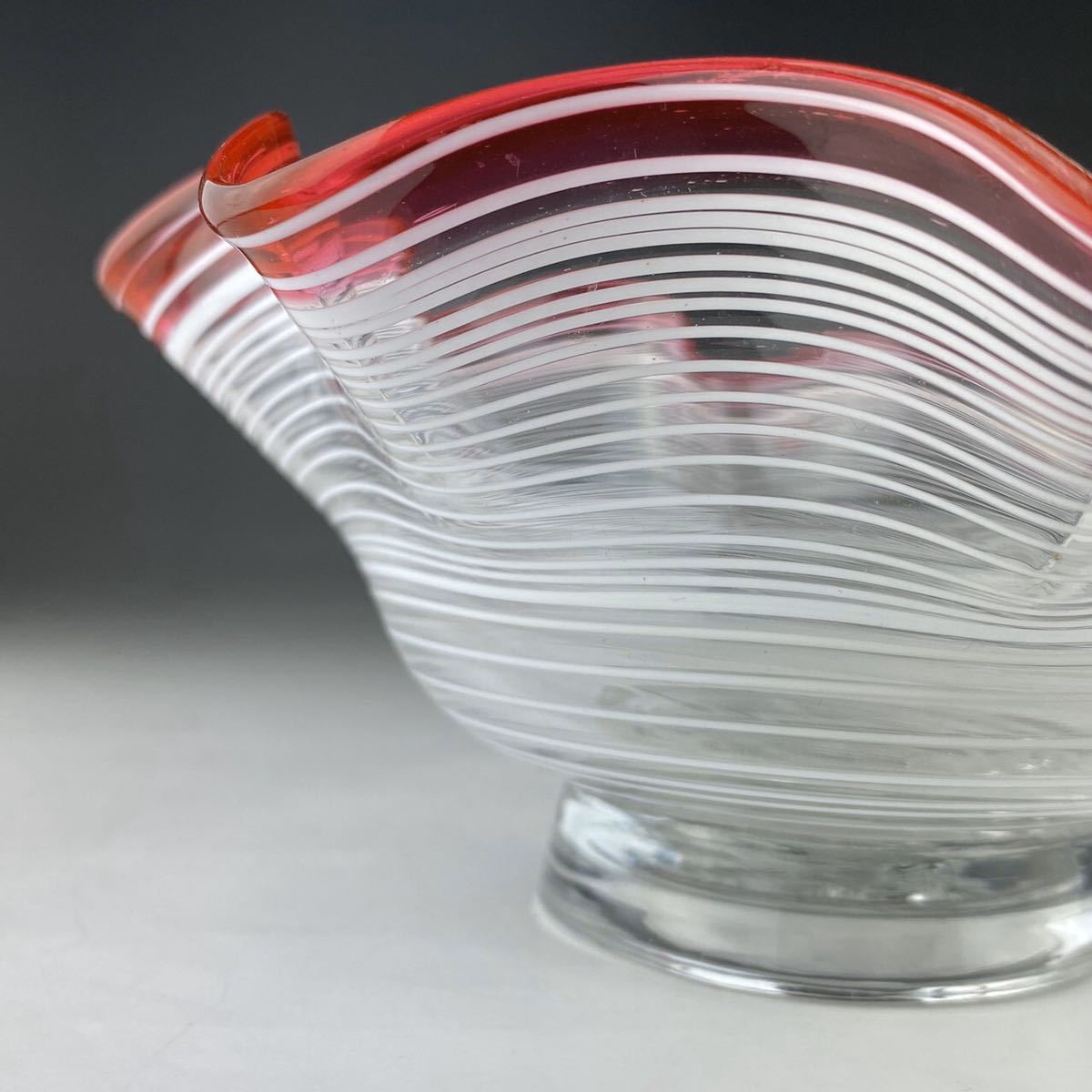 アンティークガラス 赤縁 氷コップ [B31391] Yahoo!オークション