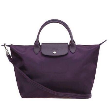 ビルベリー 紫色 ショルダー プリアージュネオM 1515 LONGCHAMP 
