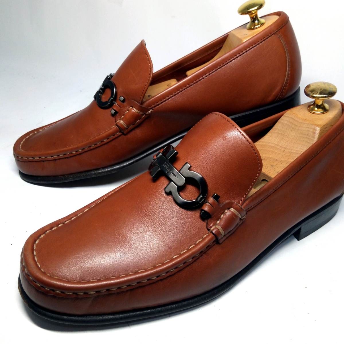 美品【Ferragamo】サルヴァトーレフェラガモ 7.5EE 約25.5cm 