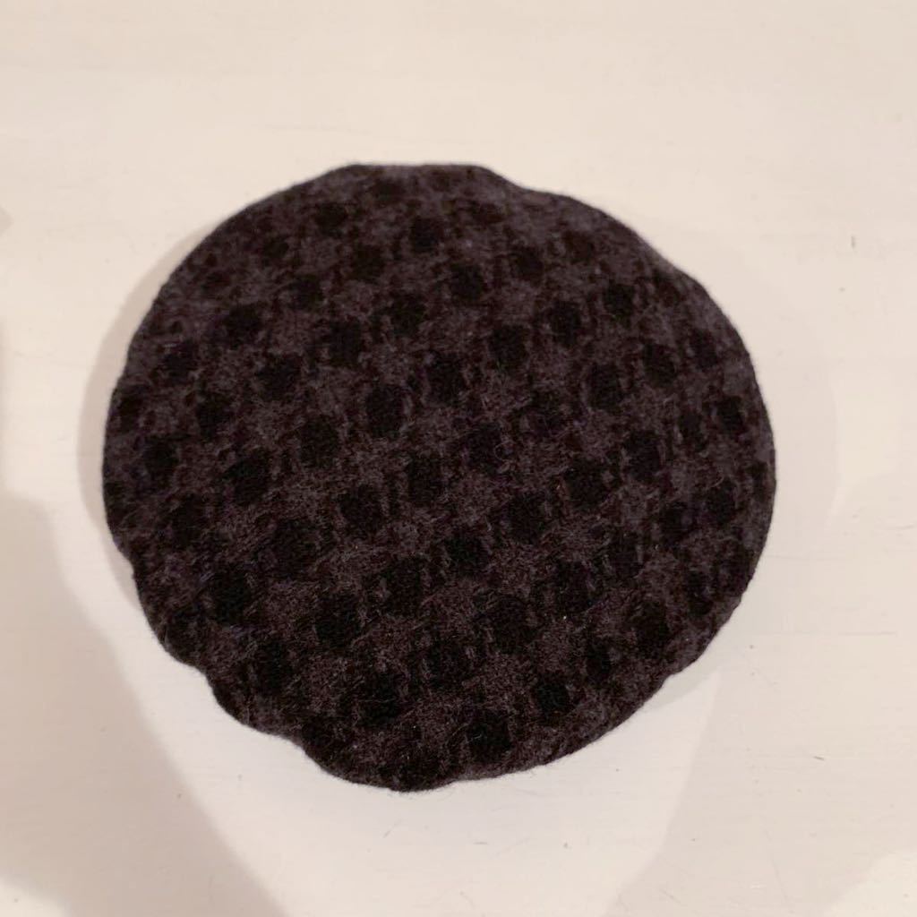 美品】CHANEL 定価15万円 カシミヤツイードベレー帽 千鳥格子 チェック