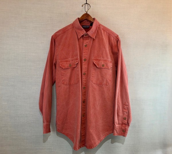 '91 Patagonia パタゴニア L/S コットンダックシャツ 52171F1 M 赤系 ビンテージ デカタグ 白タグ(長袖シャツ)｜売買されたオークション情報、yahooの商品情報をアーカイブ公開 - オークファン 男性用