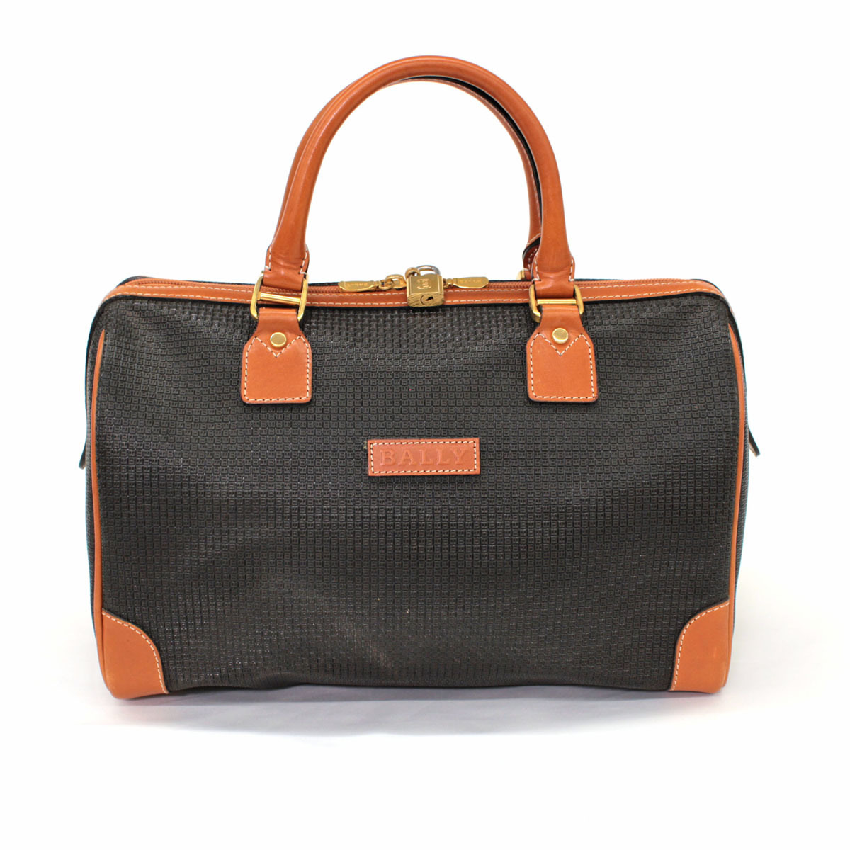 BALLY バリーPVC レザー B柄 Bロゴ イタリア製 bally バリー ボストン 
