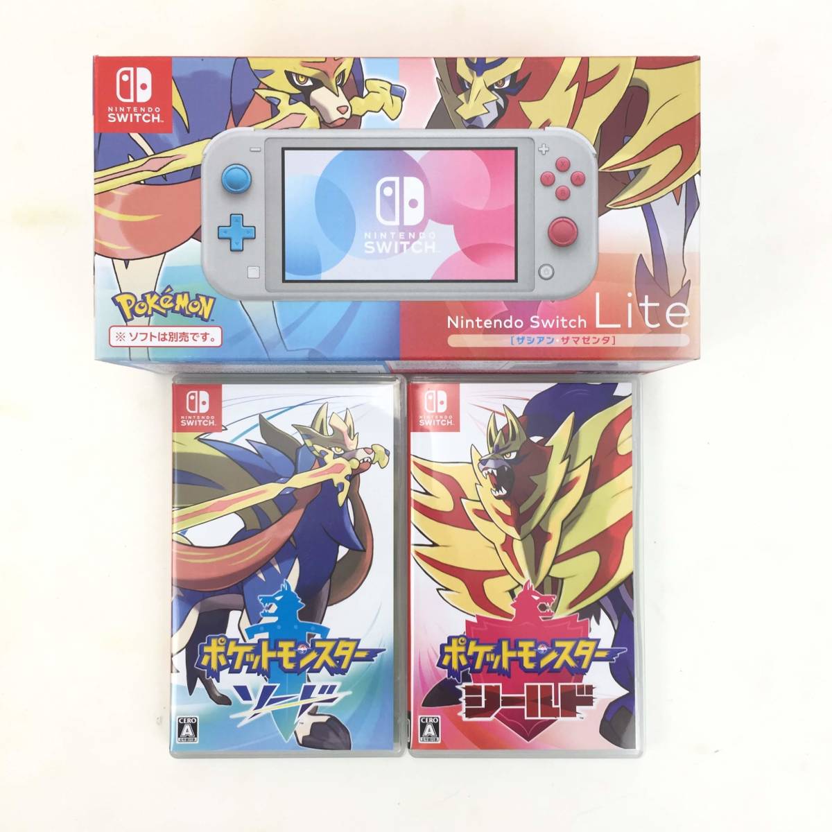 1円～】Switch Lite 本体 ザシアン ザマゼンタ Ver. ソード/シールド