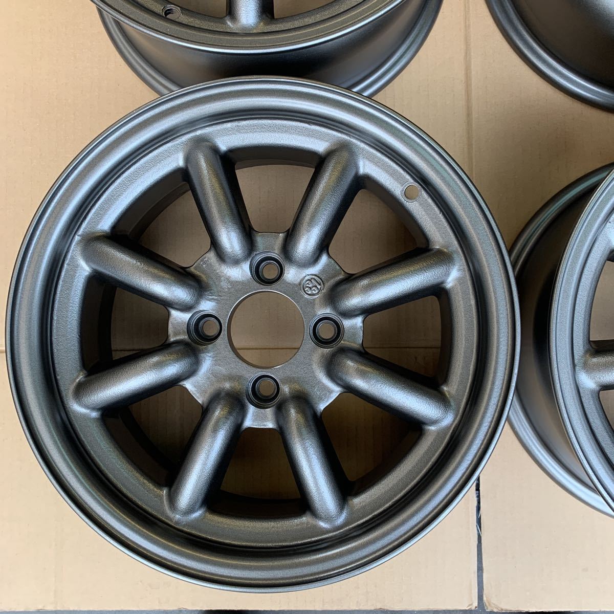 ワタナベ 14インチ F8Fタイプ 6.5j＋30 4本 PCD100 ガンメタリック 