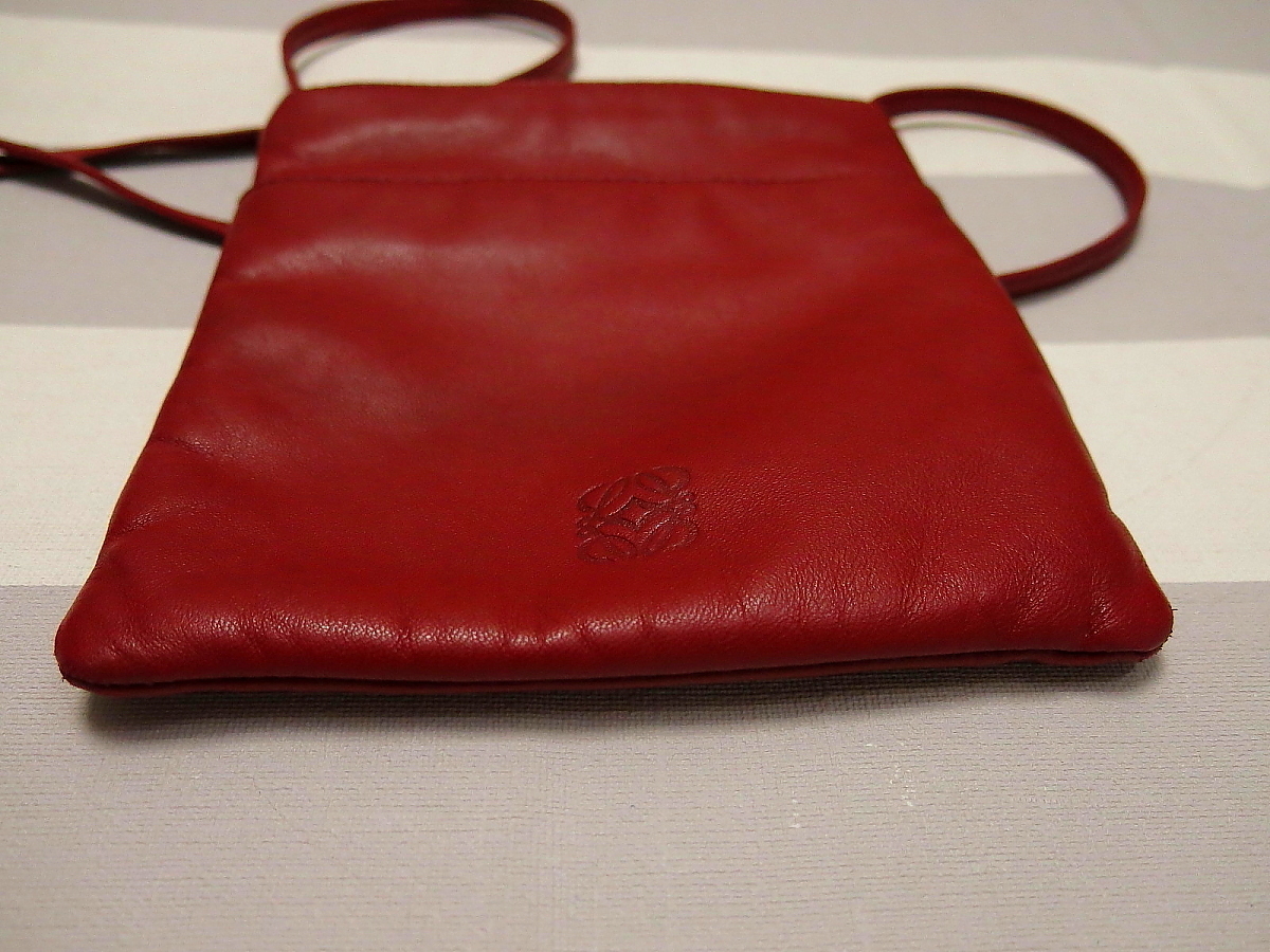 ○美品○LOEWE ロエベ○アナグラム○ナッパ レザー 本革○ショルダー