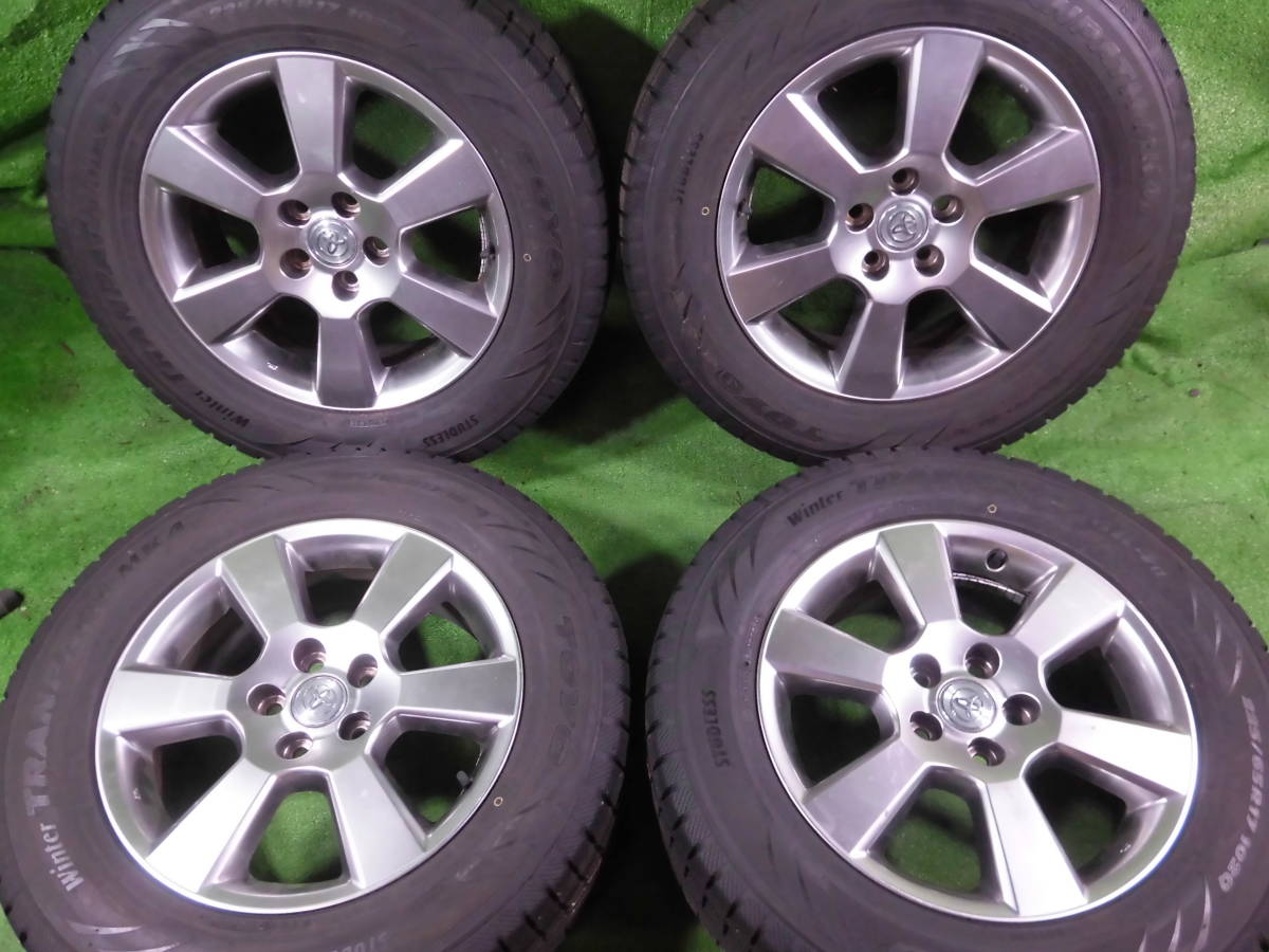 ★NEW☆　即使用可能　空気圧調整済み！！スタッドレス 225/65R17 17×6.5J 5/114.3 +35 ハブ径約60mm 4本セット　溝あり ※平座※ 