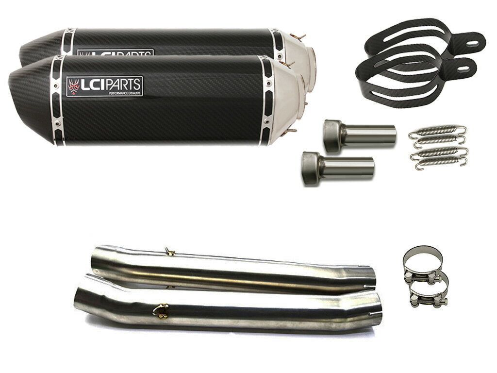バイク スズキハヤブサ 2008-2020 LCI ショートチタンスリップオンマフラー