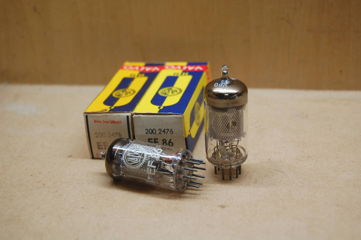 VALVO EF86 真空管 3本セット ムラード製 真空管 VALVO EF86 mesh plate in Original Box NOS pair (2pcs.) EF86