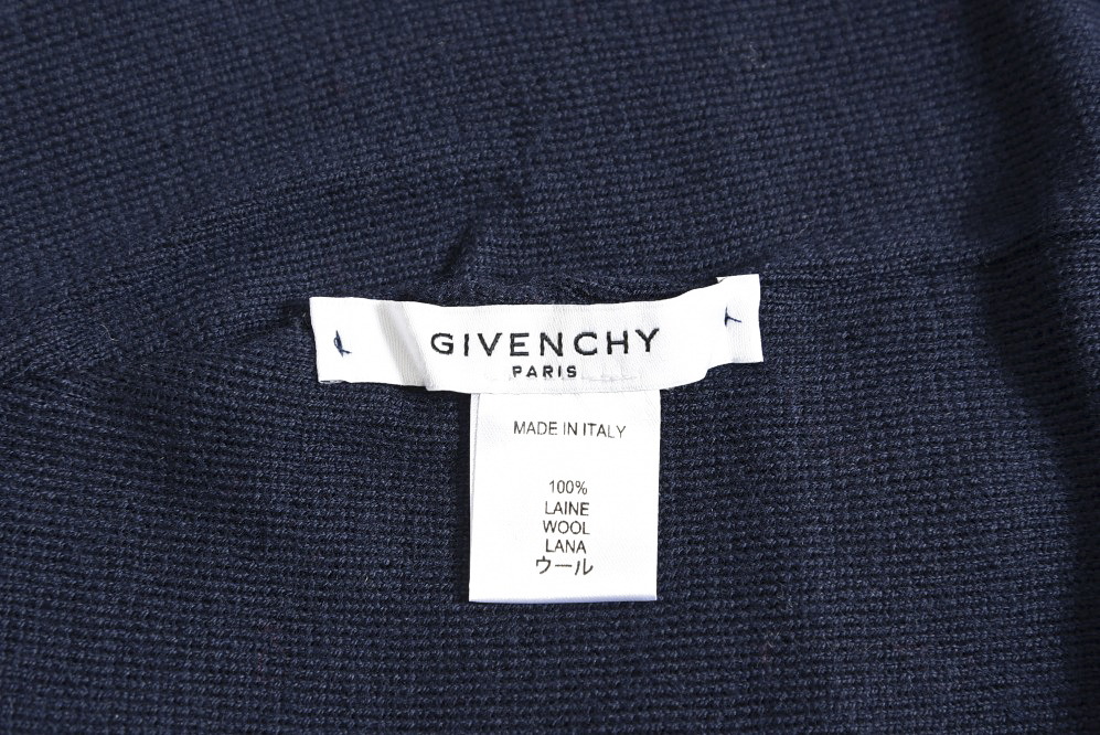GIVENCHY ニットキャップ ニット帽 帽子 メンズ レディース ウール ネイビー レッド ロゴ イタリア製 ジバンシー 324655 ...