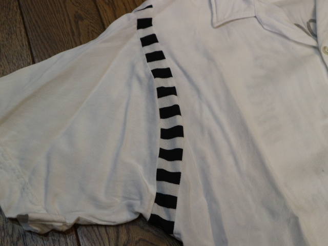 美品 50's Air flo ボウリングシャツ L ホワイト エアーフロー 開襟