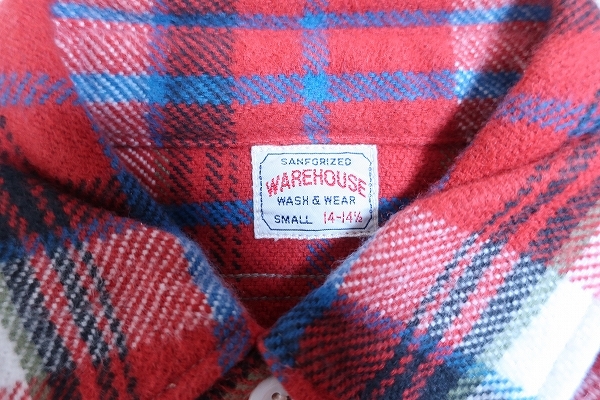 ウエアハウス 0 FLANNEL ネルシャツ WAREHOUSE SHIRTS フランネルシャツ B柄 LONG HORN TYPE Lot WESTERN WASH WAREHOUSE[ウエアハウス] Cream(クリーム)