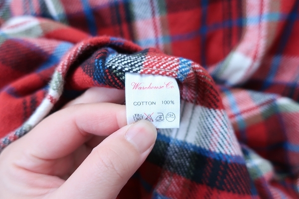 ウエアハウス 0 FLANNEL ネルシャツ WAREHOUSE SHIRTS フランネルシャツ B柄 LONG HORN TYPE Lot WESTERN WASH WAREHOUSE[ウエアハウス] Cream(クリーム)
