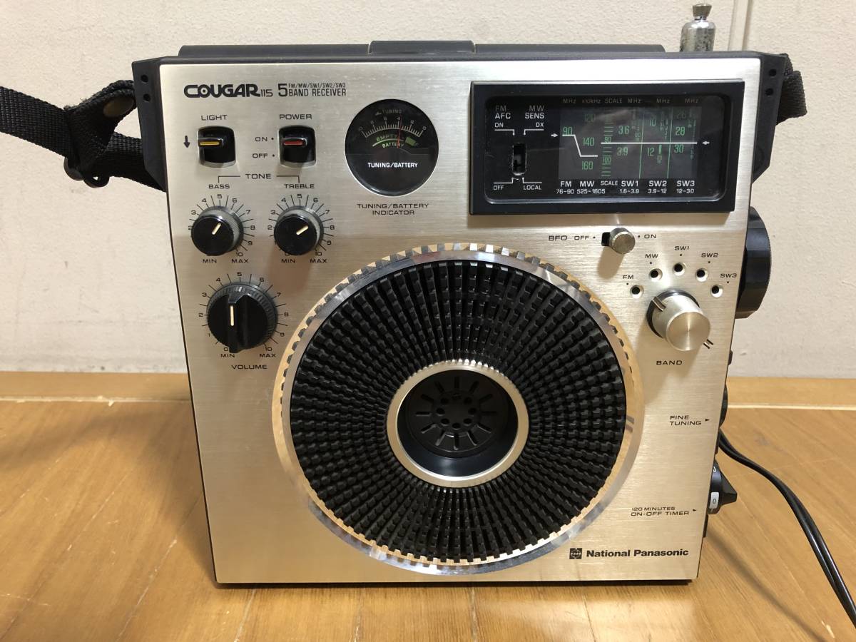 新作，人気セール National クーガー115 COUGAR115 BCLラジオ 5バンドレシーバー RF-1150 ショルダーストラップ 電源コード付(アンティーク)｜売買されたオークション情報、yahooの商品情報をアーカイブ公開 - オークフ アンティーク