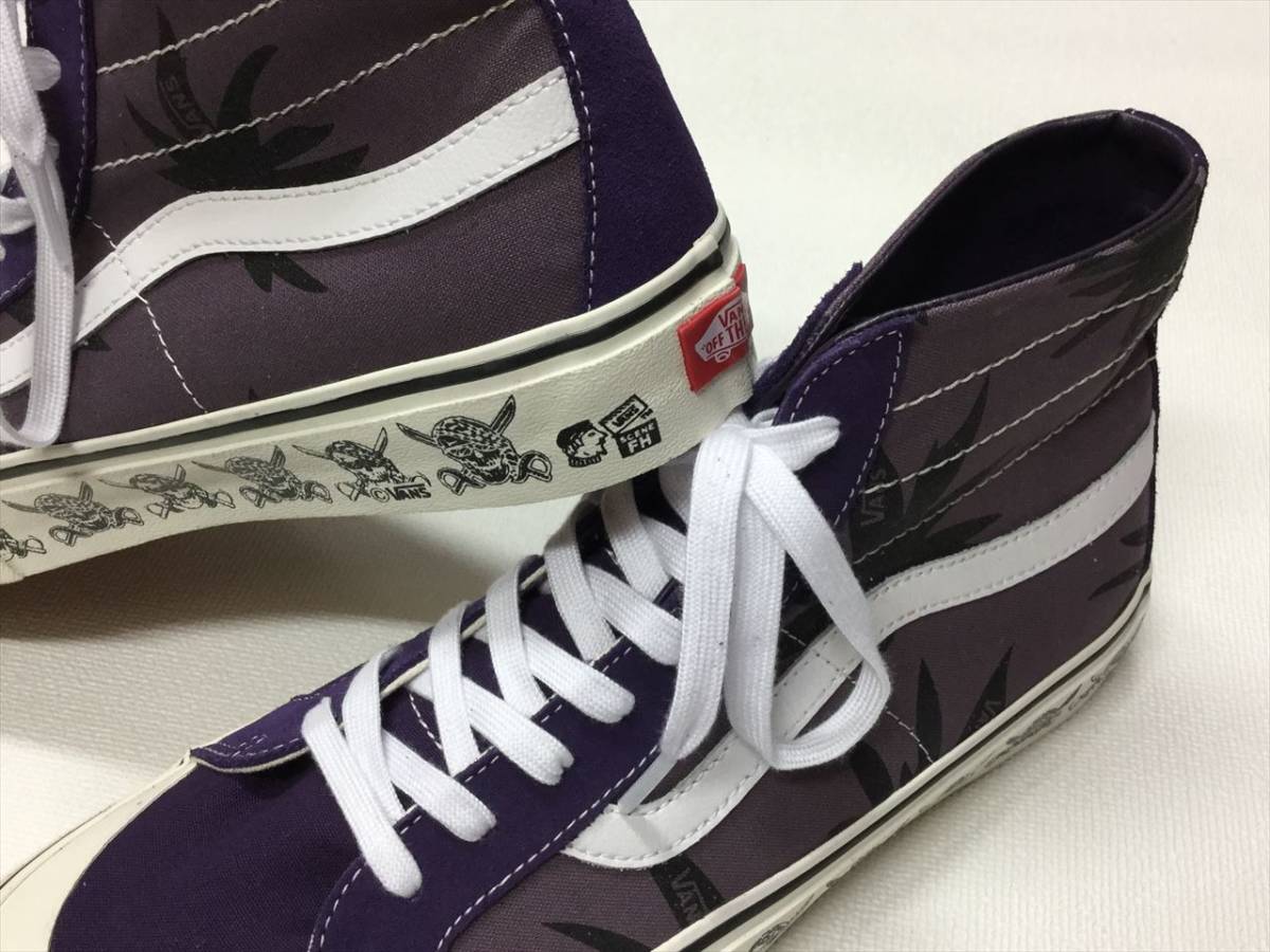 VANS レア!! SK-8 Hi 紫 スエード キャンバス ヘンプ スカルパイレーツ 