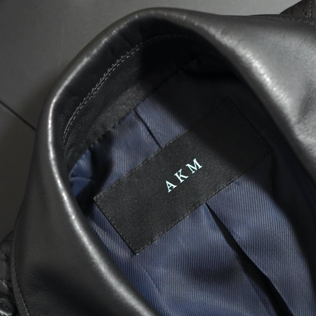 美品 AKM エイケイエム RIBA SENA ラムレザーWライダースジャケット M 