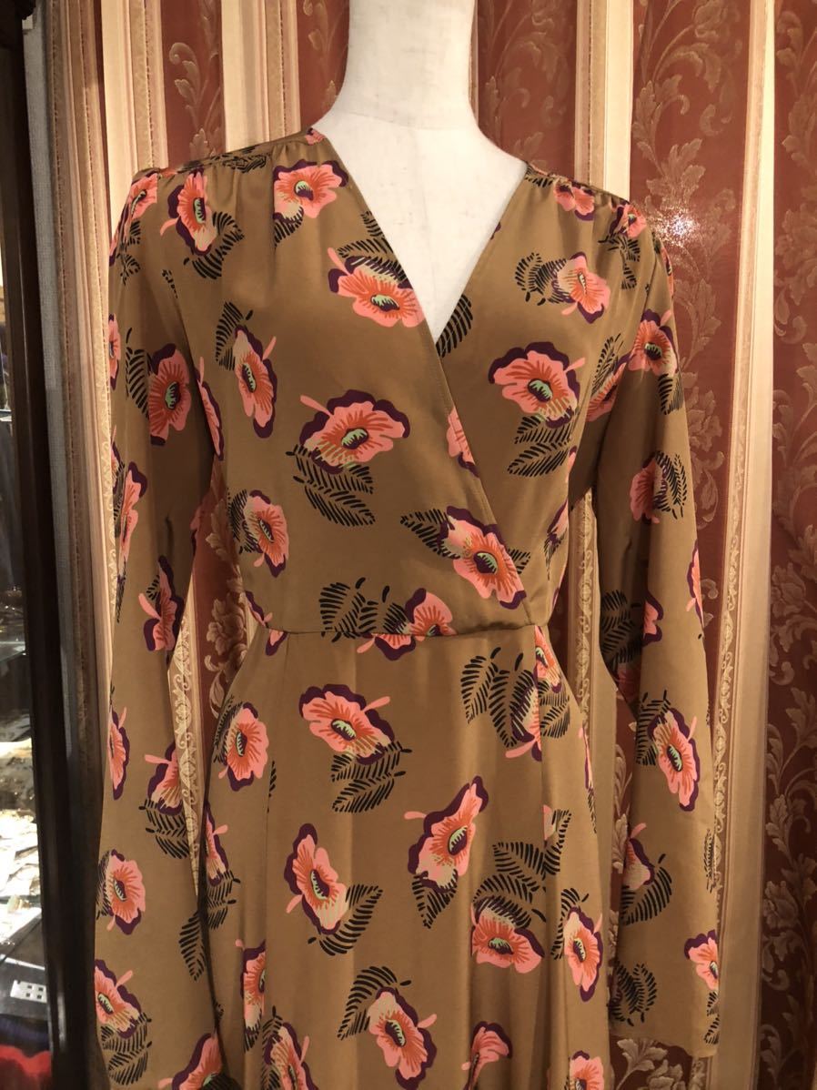 ETRO エトロ ブラウン花柄ワンピース 美品 エトロ ETRO イタリア製