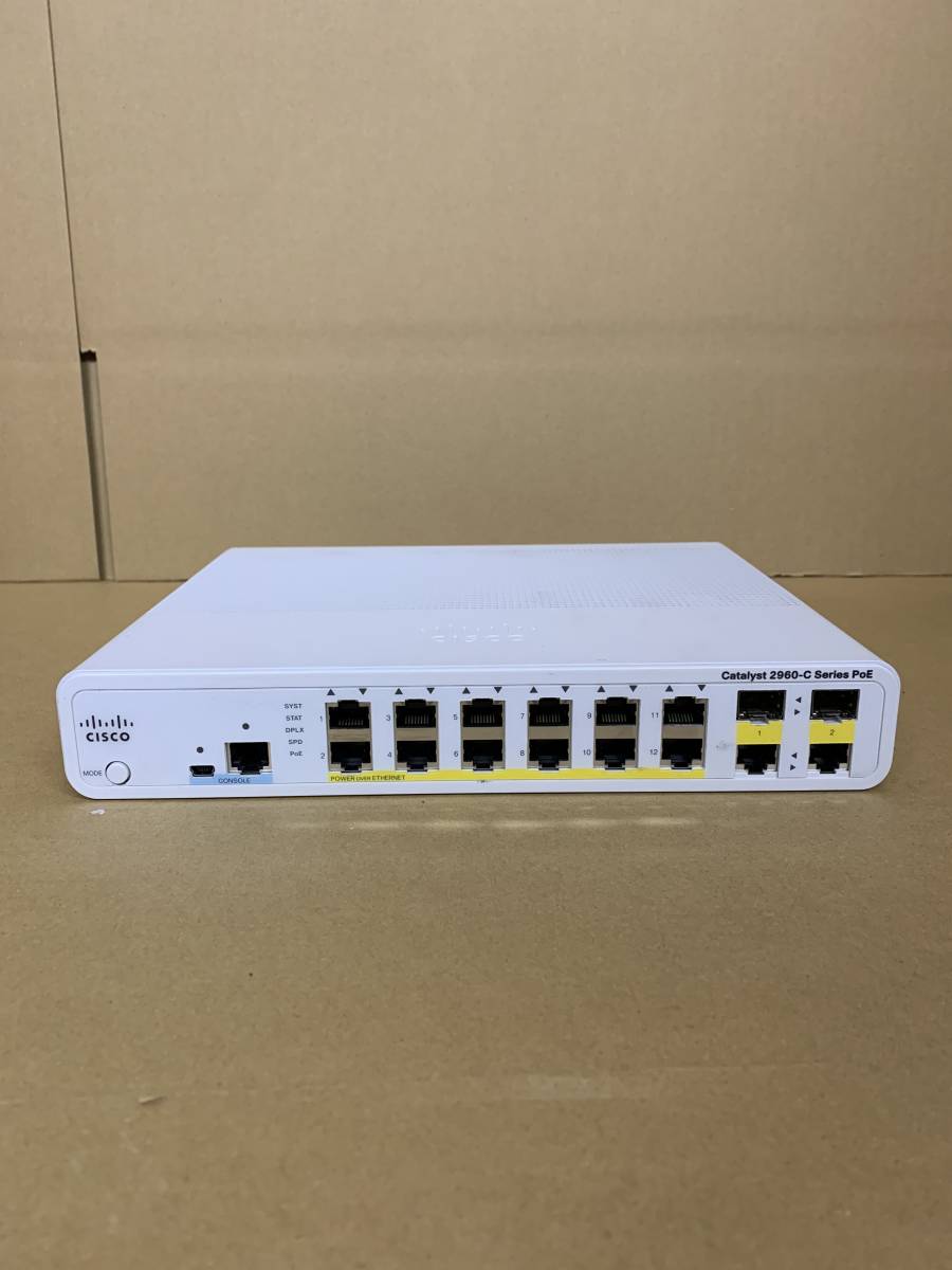 □○Cisco シスコ Catalyst WS-C2960C-12PC-L VO1 スイッチ 動作品