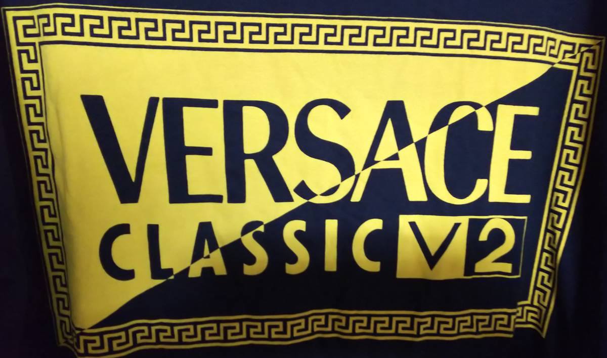 ヴェルサーチ ヴェルサーチェ VERSACE CLASSIC V2 Tシャツ カットソー 半袖 ビッグシルエット プリント 黒 M トップス まとめて