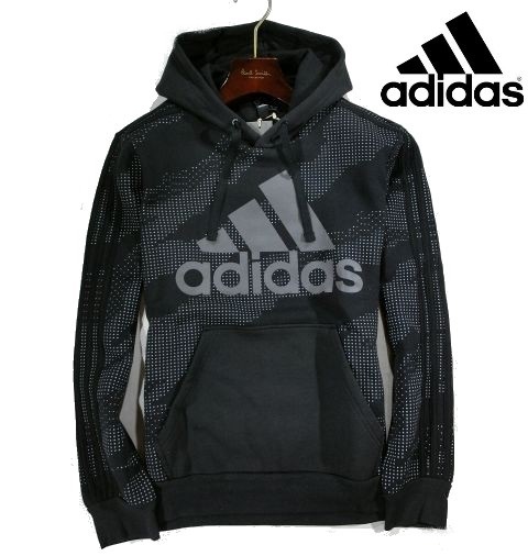 送料無料，品質保証 B461 アディダス adidas スウェットパーカ M 黒 トレーニングウェア 裏起毛 エッセンシャルズ ビッグロゴ プルオーバーパーカ(スウェット)｜売買されたオークション情報、yahooの商品情報をアー スウェット