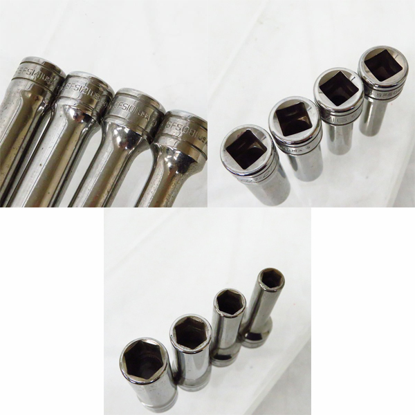 Snap-on/スナップオン 3/8インチ ディープソケット/SFS081～281/10点セット /000 ディープ | ソケット - 6角ディープソケット現状品 FDS081