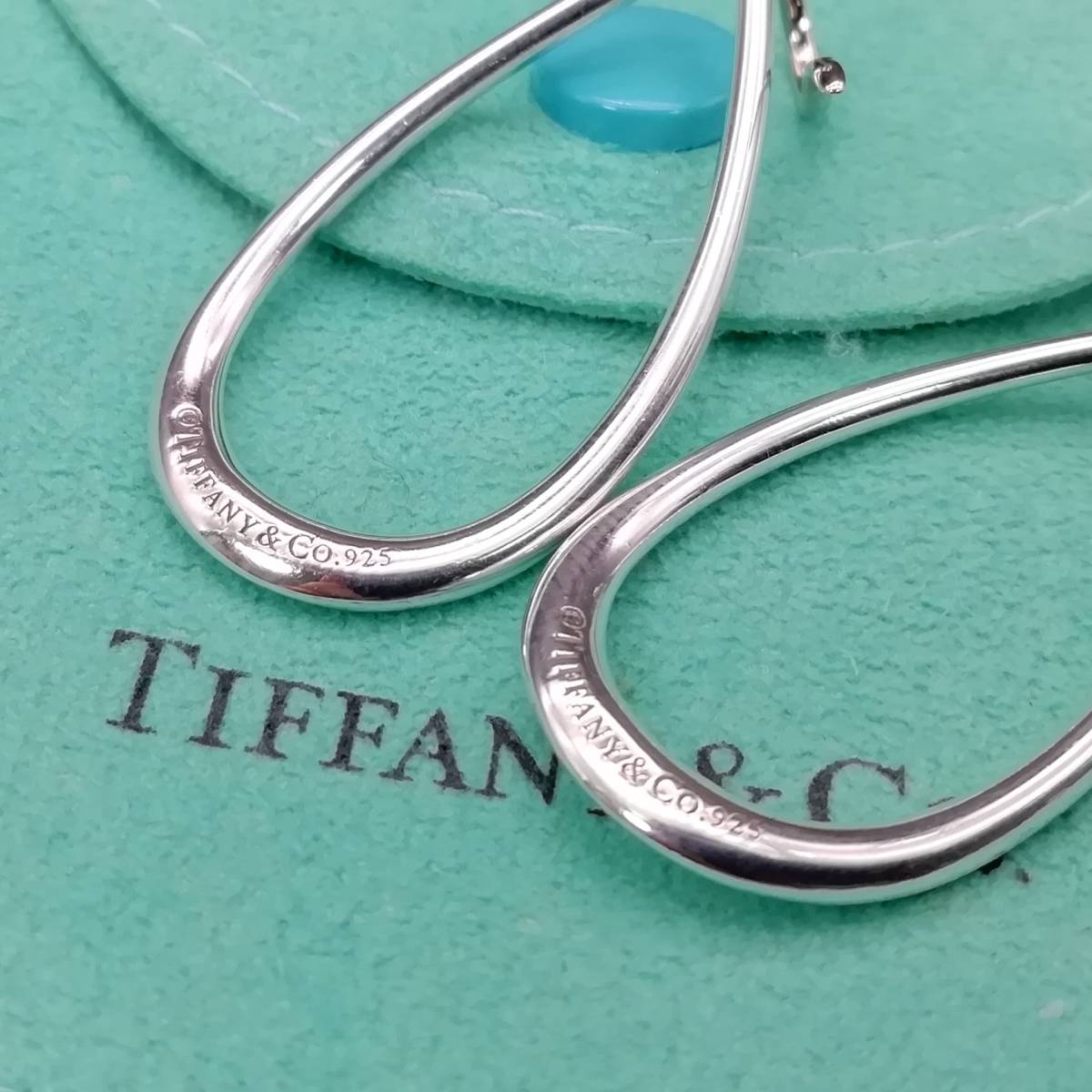 送料無料】 美品 Tiffany&Co. ティファニー オープン ティアドロップ