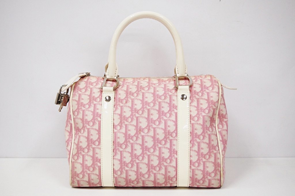 激安直販 ※※【中古】Christian Dior ハンドバッグ トロッター ピンク