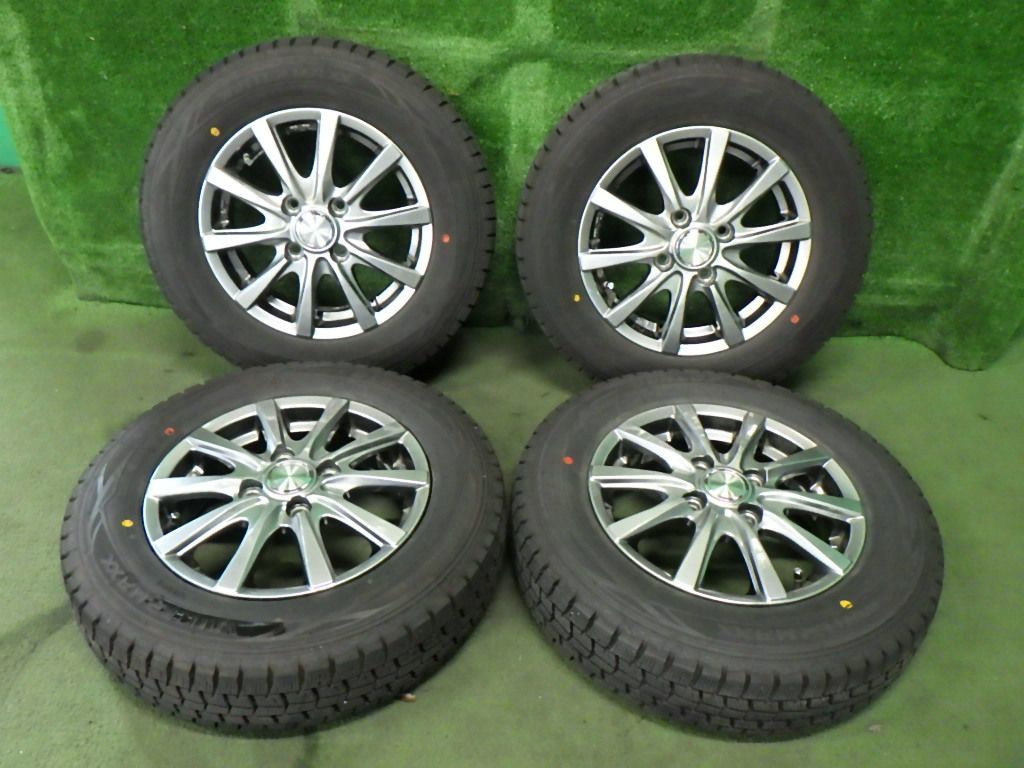 ⑳145/80R13 新品ヨコハマタイヤ4本と中古美品ホイールとナット付 楽天
