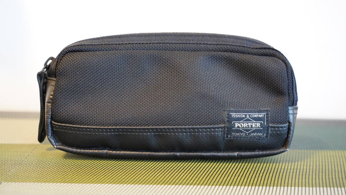 PORTER 吉田カバン ペンケース 筆箱 ブラック ストライプ 筆箱 ポーターペンケース 黒 ブランド 筆箱 PORTER ブラック 筆箱