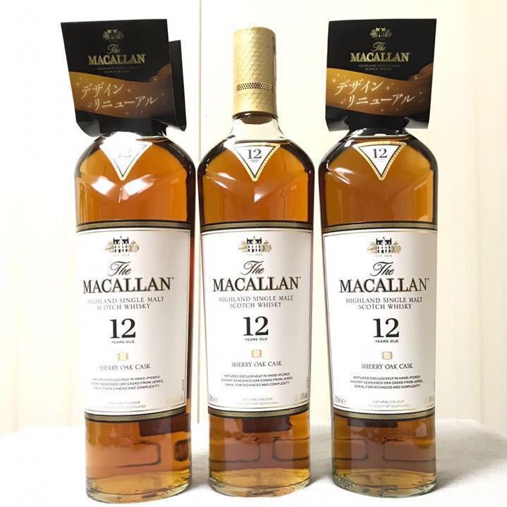  The MACALLAN ザ マッカラン12年 シェリーオーク 700ml alc.40% 未開栓 3本セット 現行ボトル スコッチウイスキー 値上げ前に(スコッチ)｜売買されたオークション情報、yahooの商品情報をアーカイブ スコッチ