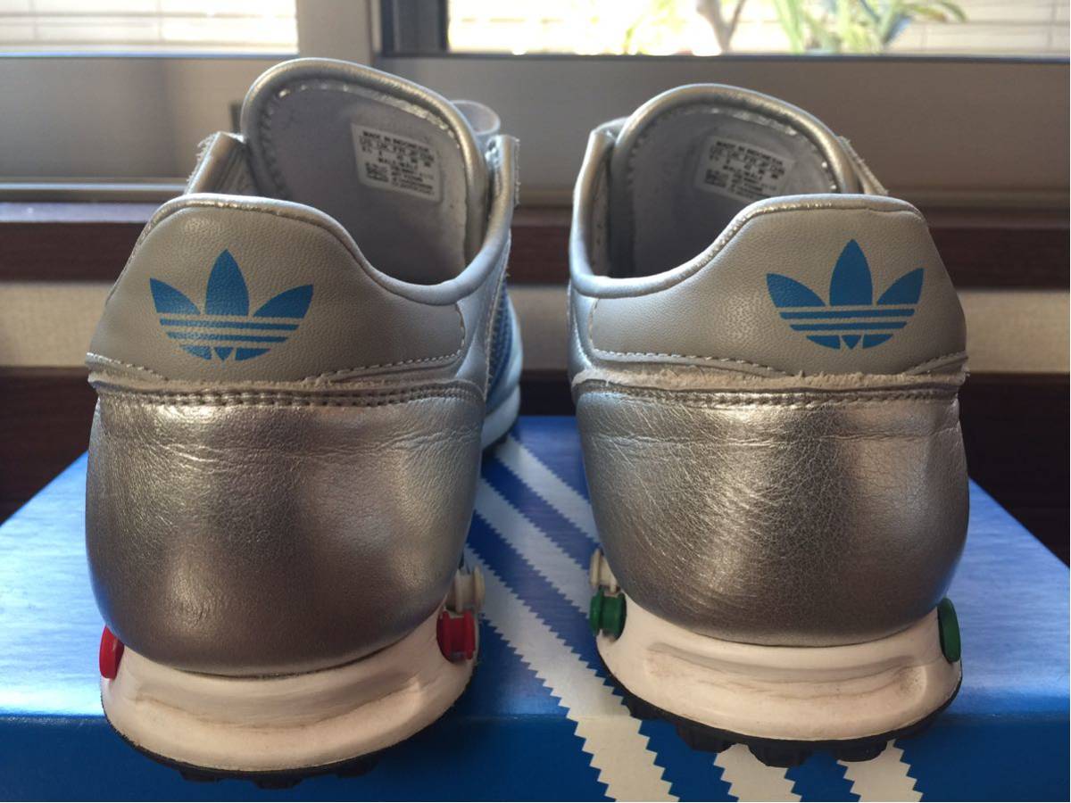 adidas アディダス LAトレーナー シルバー 26.5㎝ 箱付き 美品 中古 