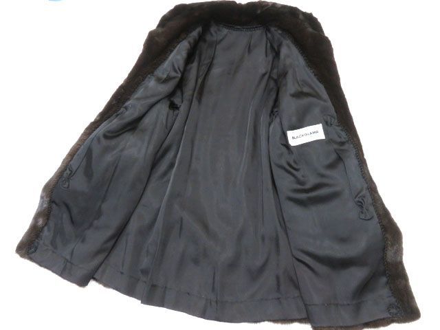 〇毛並み極美品▽BLACKGLAMA MINK ブラックグラマ ミンク 本毛皮コート