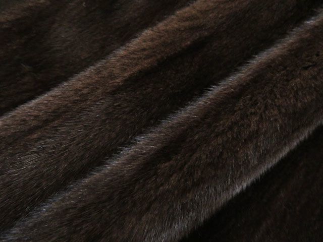 〇毛並み極美品▽BLACKGLAMA MINK ブラックグラマ ミンク 本毛皮コート