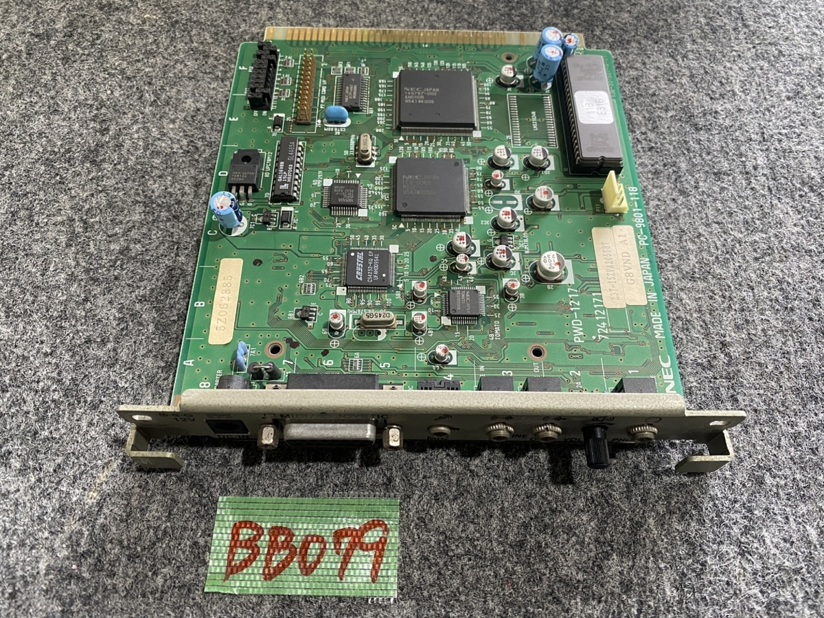 送ネコポス360円】NEC PC-9801-118 サウンドボード 118ボード パソコン