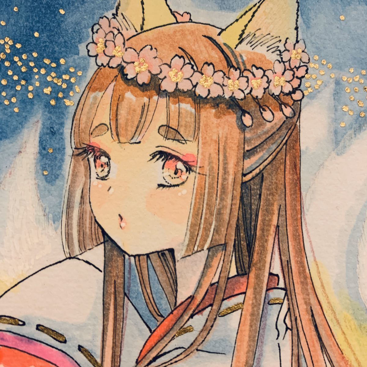 オリジナル 手描きイラスト 色紙 水彩 1点物 狐少女 手描きイラスト 売買されたオークション情報 Yahooの商品情報をアーカイブ公開 オークファン Aucfan Com