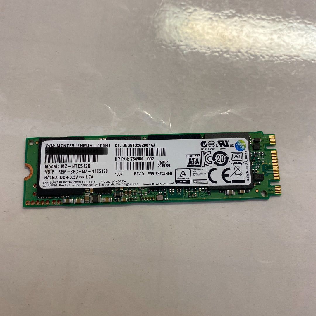 Samsung M.2 SSD 512GB SATA 6Gb/s ご覧にいただきありがとうござい