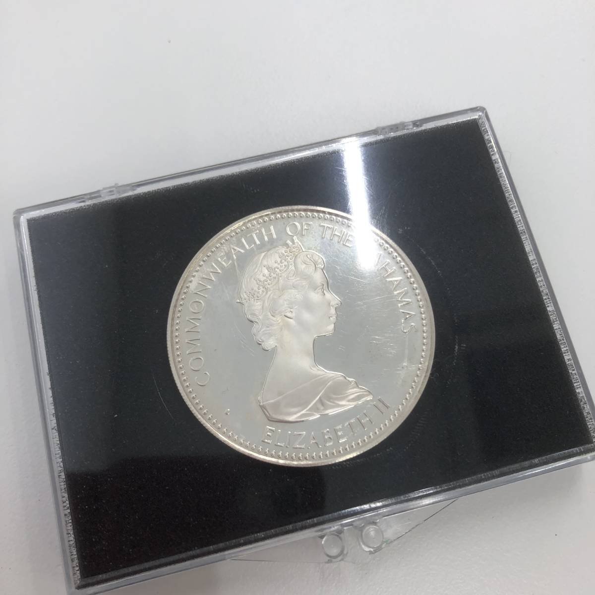 984 エリザベス二世 10ドル銀貨◇1973 バハマ諸島♪