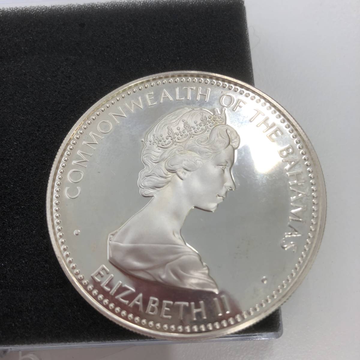 984 エリザベス二世 10ドル銀貨◇1973 バハマ諸島♪