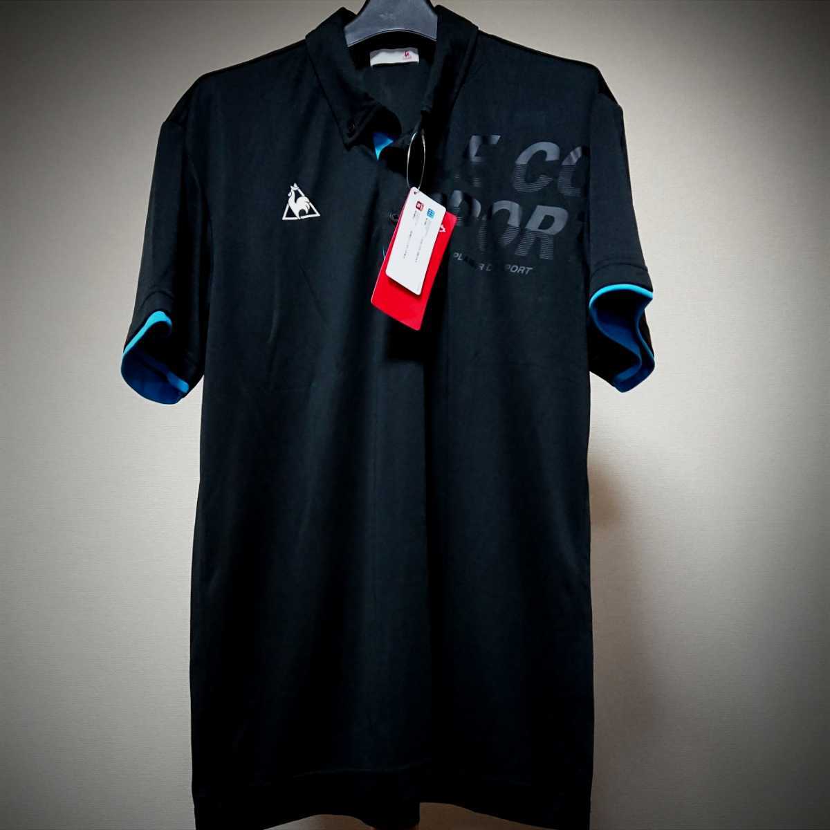 定番，格安 ルコック スポルティフ le coq sportif 半袖 ポロシャツ ボタンダウン シャツ QMMPJA42 ブラック サイズL 2020モデル(ルコック)｜売買されたオークション情報、yahooの商品情報をアーカイブ公開 - オ シャツ